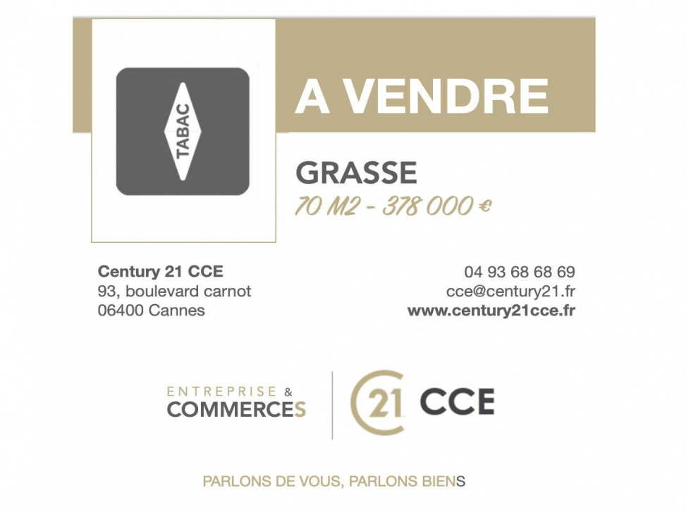 Century 21 CCE, VENTE Commerces, réf : 1934 / 721235